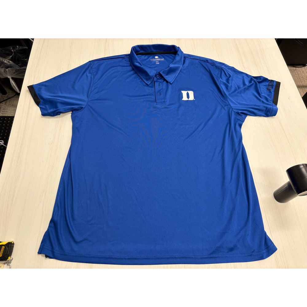 Colosseum Duke Blue Devils Polo Shirt Men's XL Blue Performance Golf NCAA